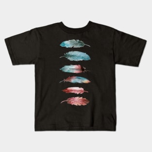 Gradient Feathers Kids T-Shirt